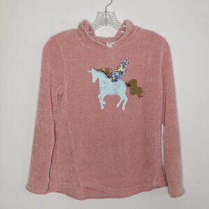 Belle Du Jour Soft Hoodie Sweatshirt with Sequins Unicorn